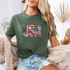 USA Faux Patchwork Letters America 250 Shirt