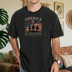 Defending Liberty America 250 Patriotic T-Shirt, 250 Years of Freedom Flag Tee