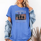 Defending Liberty America 250 Patriotic T-Shirt, 250 Years of Freedom Flag Tee