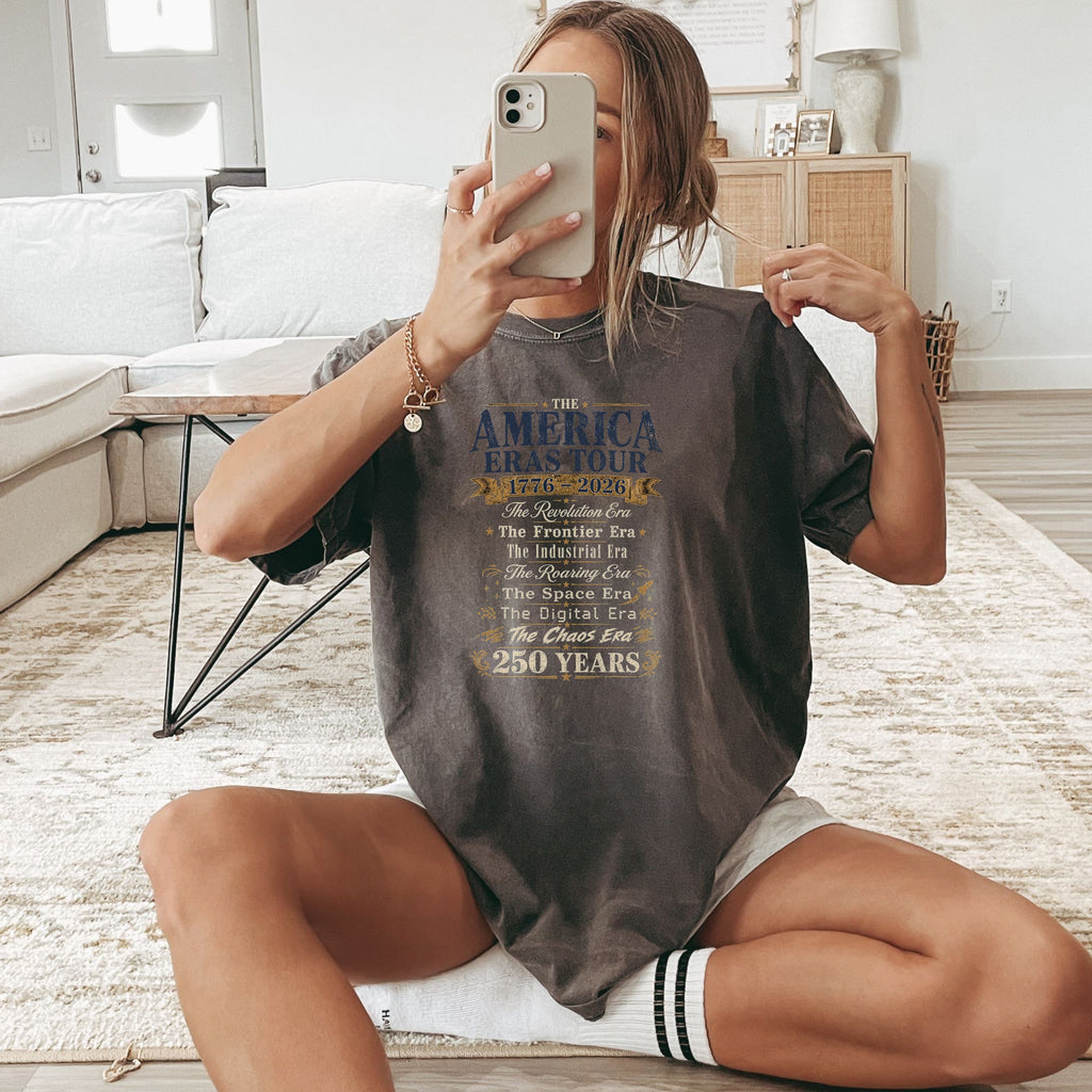 America Eras Tour 1776–2026 Vintage Patriotic T-Shirt — 250 Years Celebration