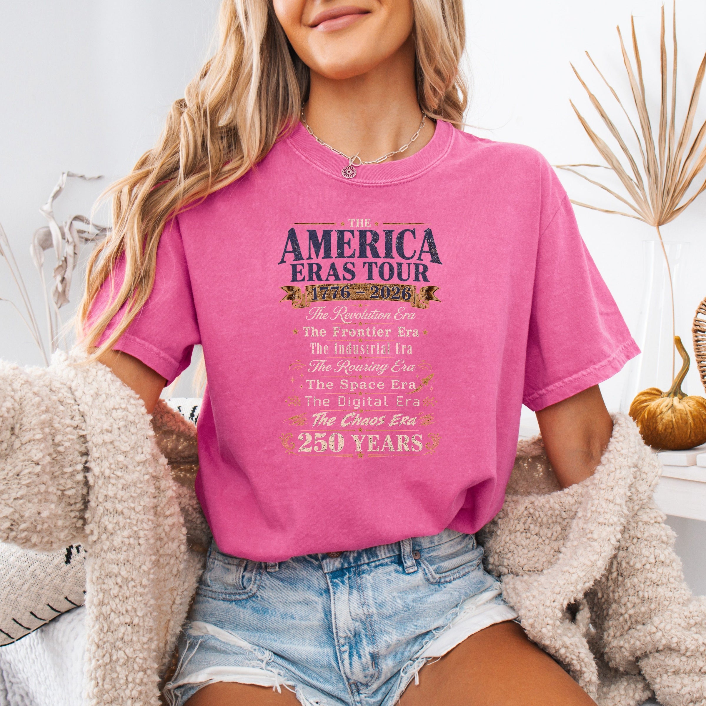 America Eras Tour 1776–2026 Vintage Patriotic T-Shirt — 250 Years Celebration