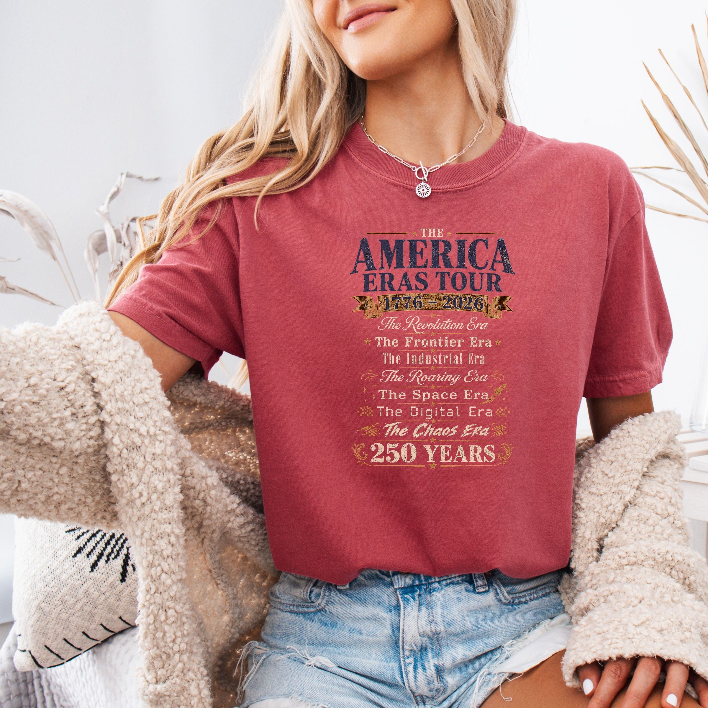 America Eras Tour 1776–2026 Vintage Patriotic T-Shirt — 250 Years Celebration