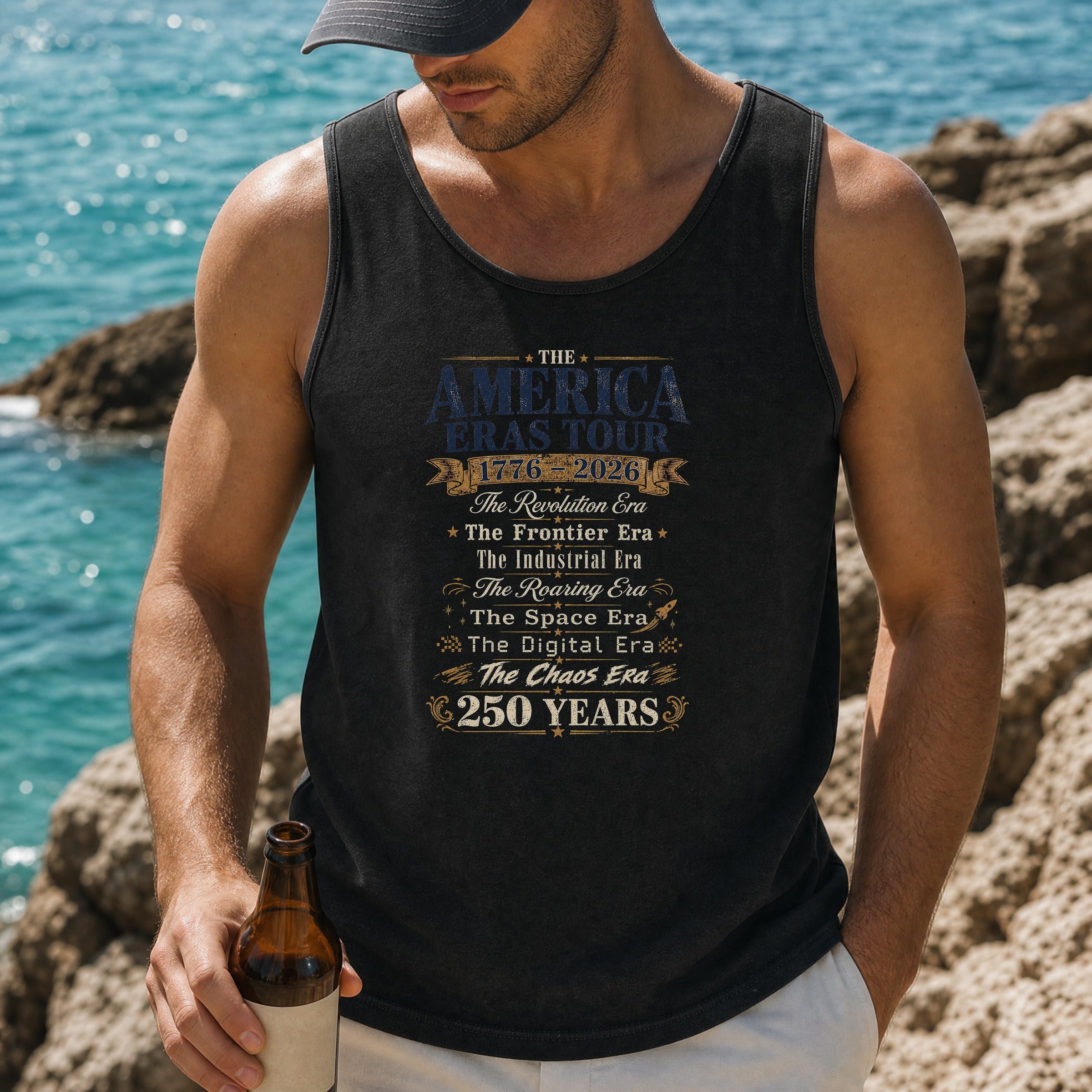 America Eras Tour 1776–2026 Vintage Patriotic Tank Top — 250 Years Celebration