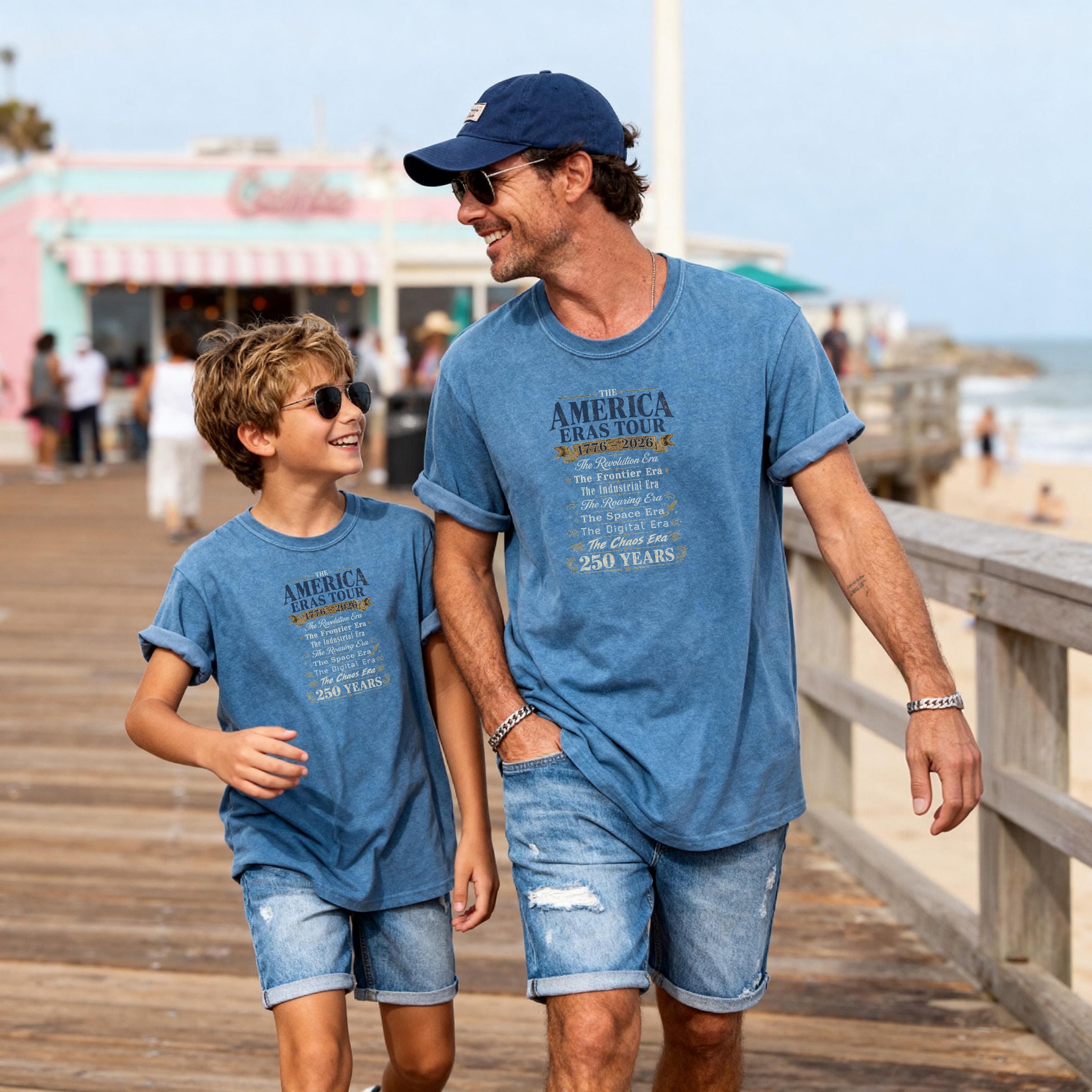 America Eras Tour 1776–2026 Vintage Patriotic Youth Tee — 250th Anniversary