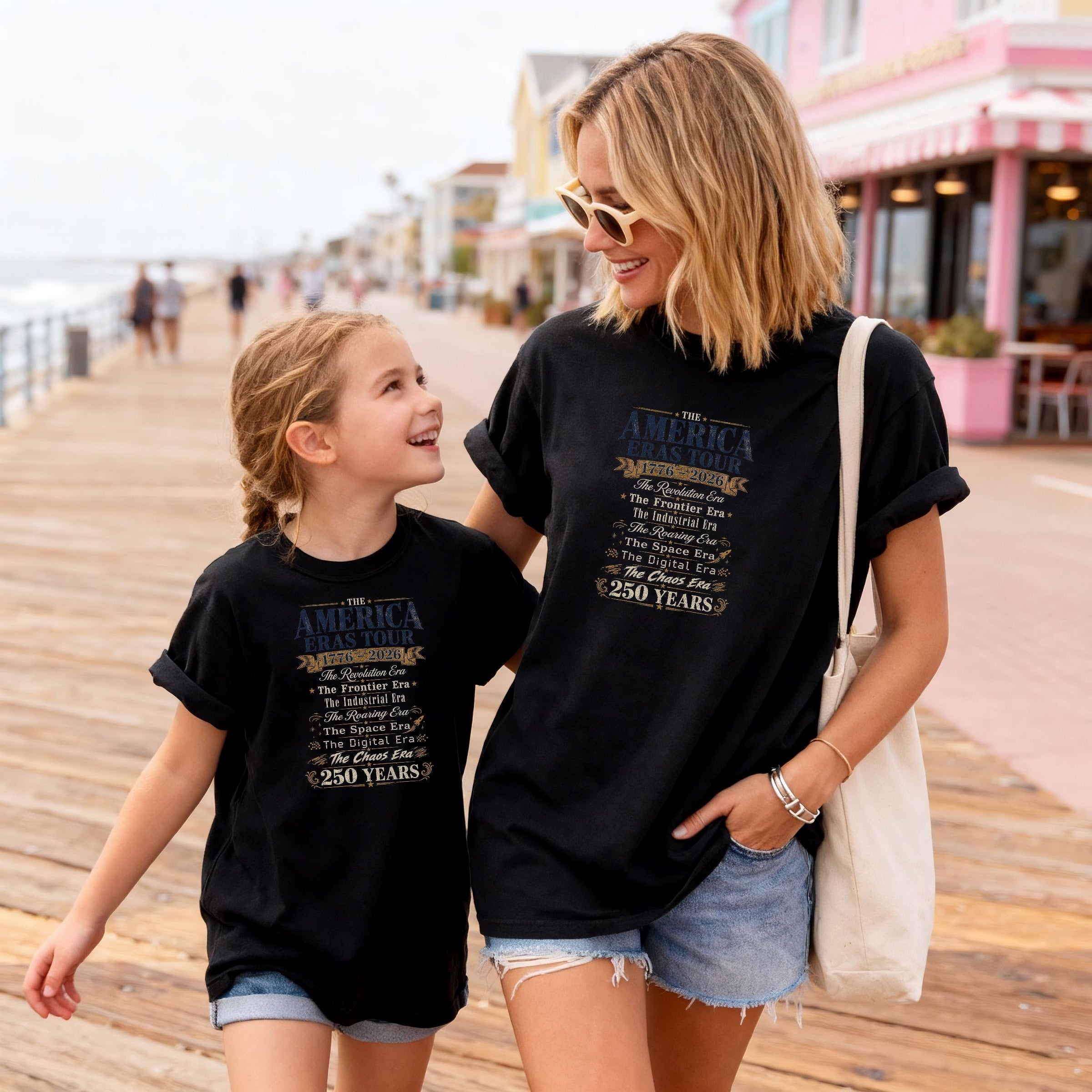 America Eras Tour 1776–2026 Vintage Patriotic Youth Tee — 250th Anniversary