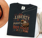 Life, Liberty & The Hot Dogs Patriotic Eagle BBQ America 250 T-Shirt