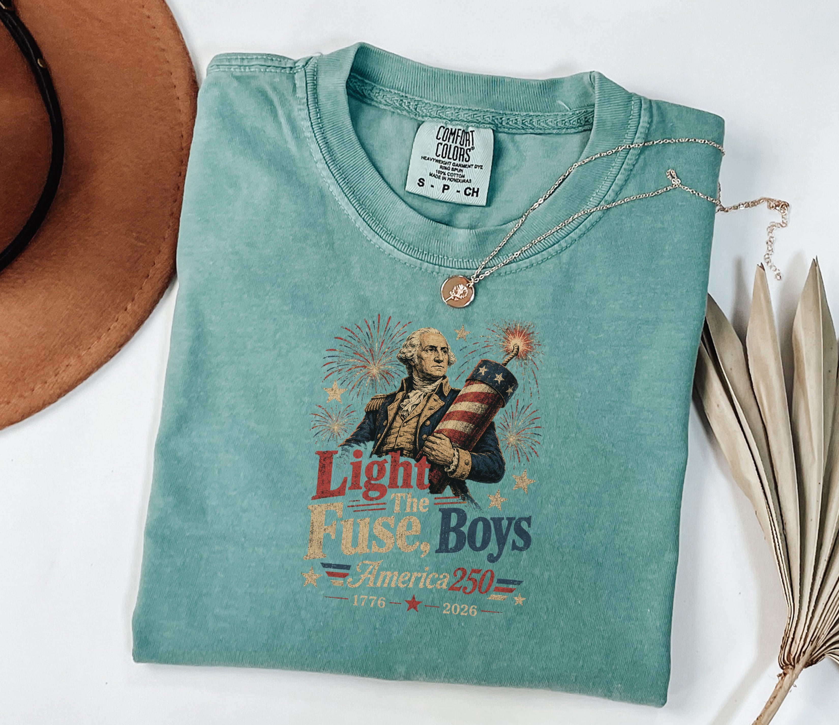 Light the Fuse, Boys Vintage America 250 Fourth of July T-Shirt