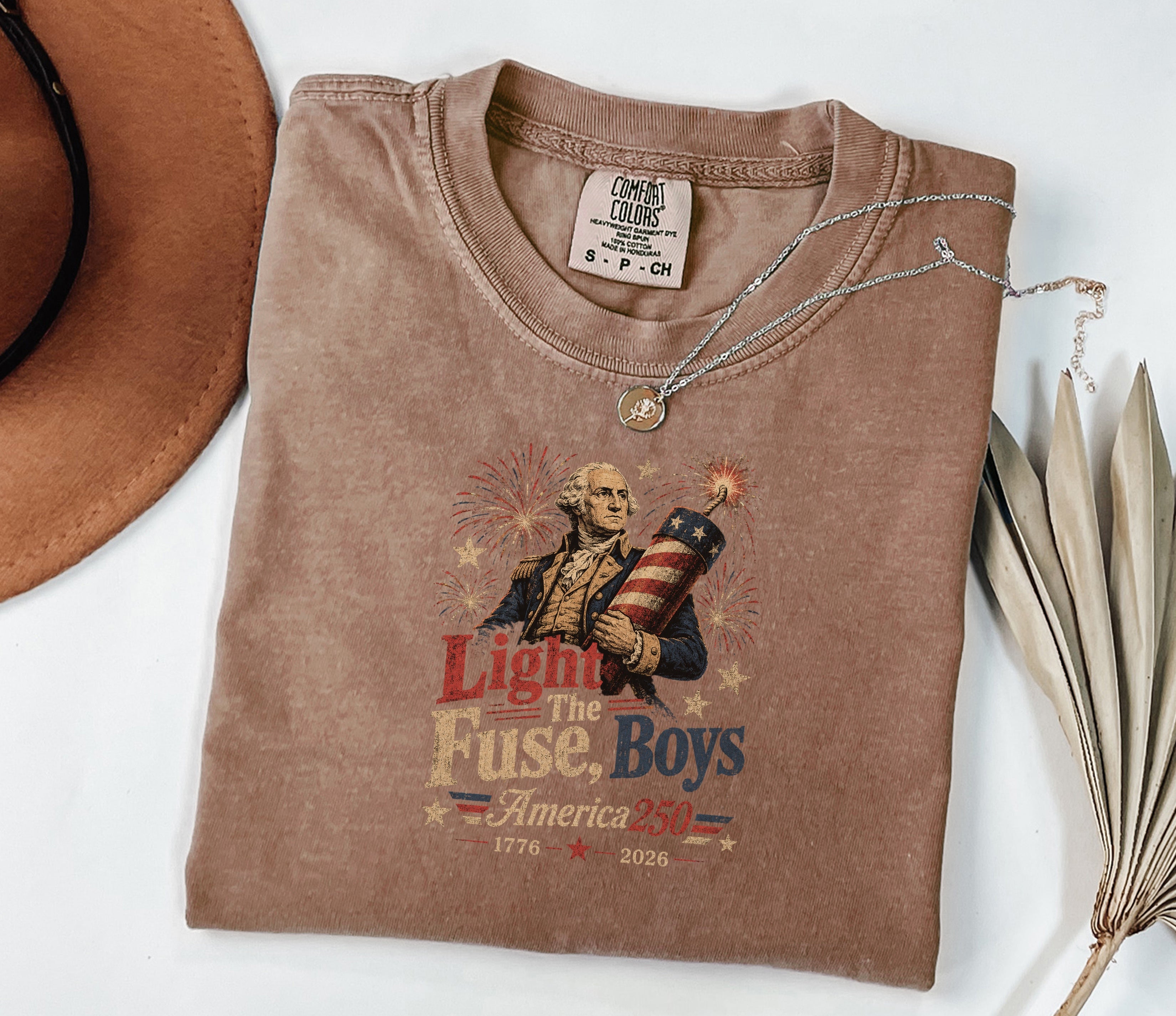 Light the Fuse, Boys Vintage America 250 Fourth of July T-Shirt