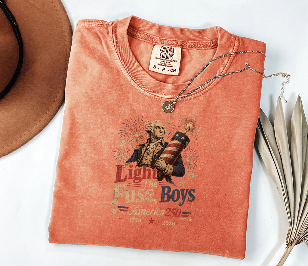 Light the Fuse, Boys Vintage America 250 Fourth of July T-Shirt