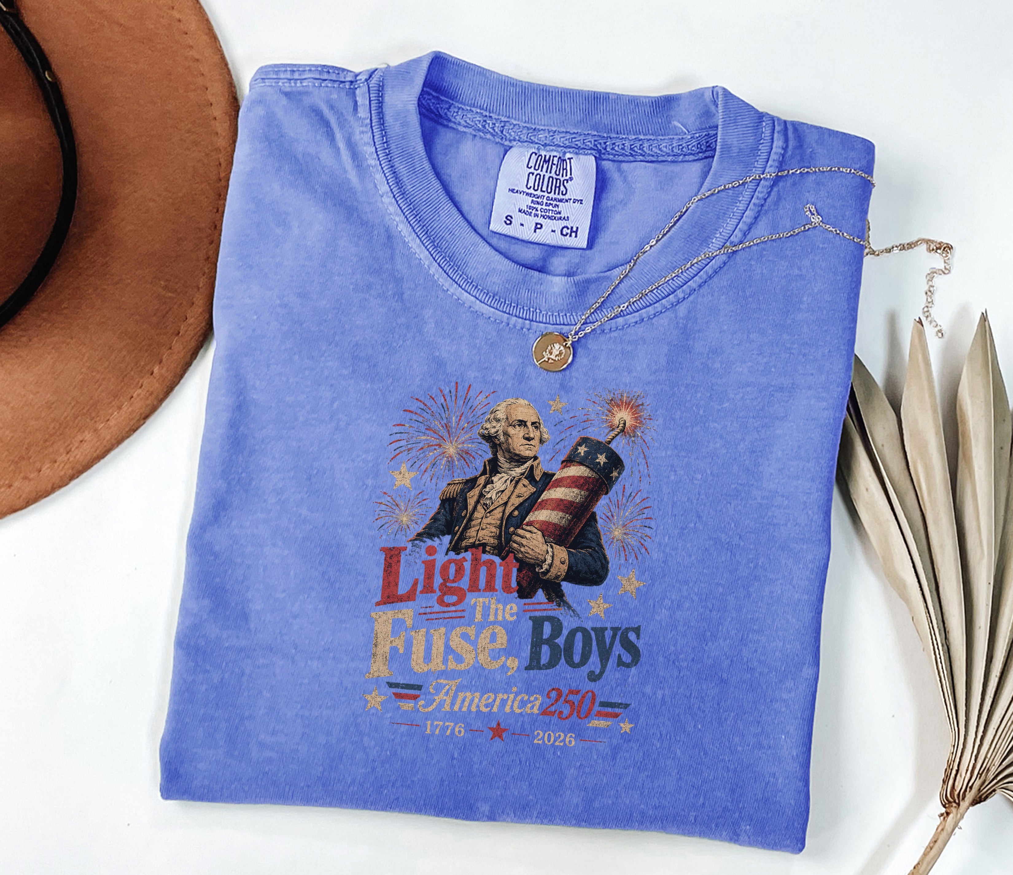 Light the Fuse, Boys Vintage America 250 Fourth of July T-Shirt