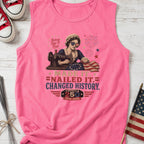 Betsey Ross 'Made It, Nailed It, Changed History' Vintage Sewing 1776 Flag Tank Top, America 250