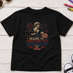 Betsey Ross 'Made It, Nailed It, Changed History' Vintage Sewing 1776 Flag Youth Tee, America 250