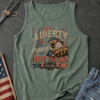 Life, Liberty & The Hot Dogs Patriotic Eagle BBQ America 250 Tank Top