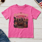 Founding Fathers Grilluminati Patriotic Youth Tee, America250 1776–2026 Vintage Shirt