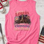 Get in Losers, We're Crossing Delaware Patriotic George Washington Vintage Design Tank Top