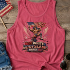 Patriotic 'Red, White, & Body Slams' Graphic Tank Top, Wrestling Top