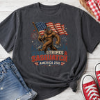 Stars, Stripes & Sasquatch T-Shirt, Patriotic America 250 Bigfoot Graphic Tee