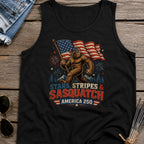 Stars, Stripes & Sasquatch T-Shirt, Patriotic America 250 Bigfoot Tank Top