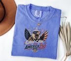 Patriotic Eagle T-Shirt — “Caw Caw It's America 250” Vintage Fourth of July Tee
