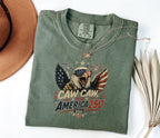 Patriotic Eagle T-Shirt — “Caw Caw It's America 250” Vintage Fourth of July Tee