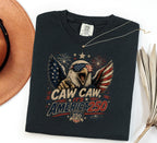 Patriotic Eagle T-Shirt — “Caw Caw It's America 250” Vintage Fourth of July Tee