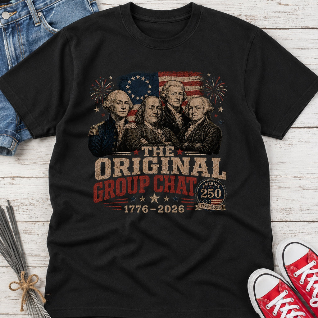 The Original Constitution Group Chat Vintage Patriotic T‑Shirt, America250