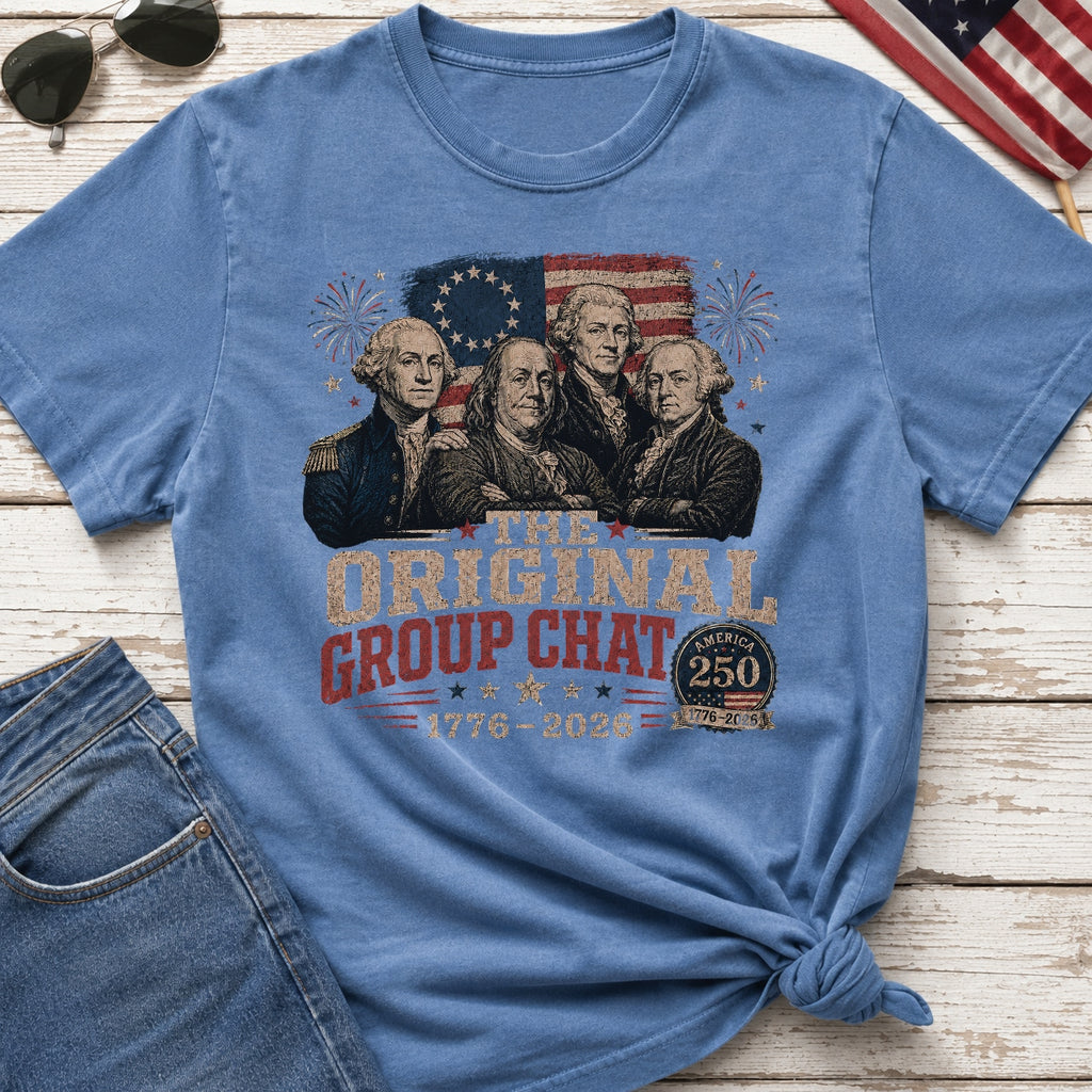 The Original Constitution Group Chat Vintage Patriotic T‑Shirt, America250