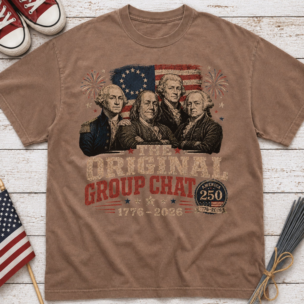 The Original Constitution Group Chat Vintage Patriotic T‑Shirt, America250