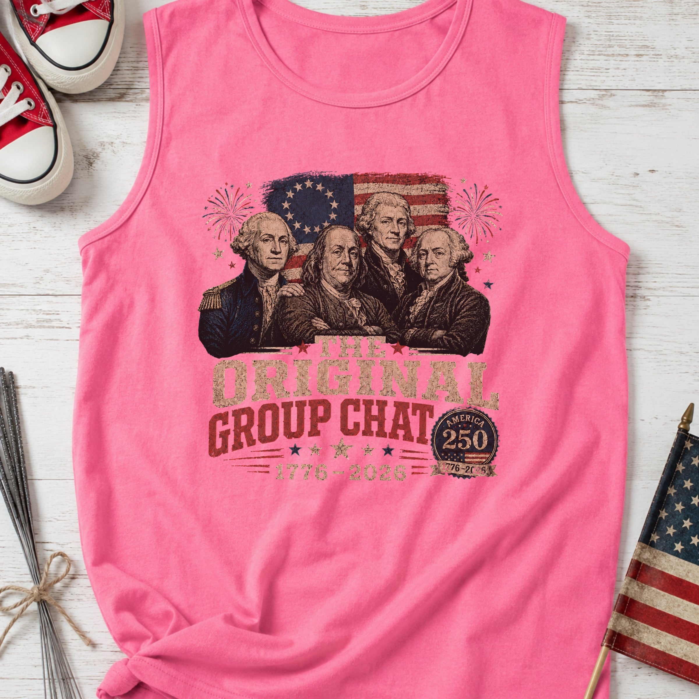 The Original Constitution Group Chat Vintage Patriotic Tank Top, America250