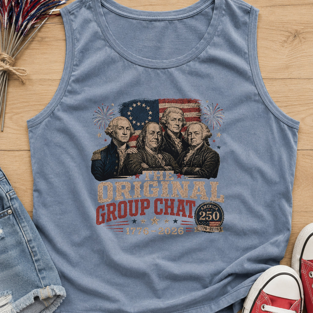 The Original Constitution Group Chat Vintage Patriotic Tank Top, America250