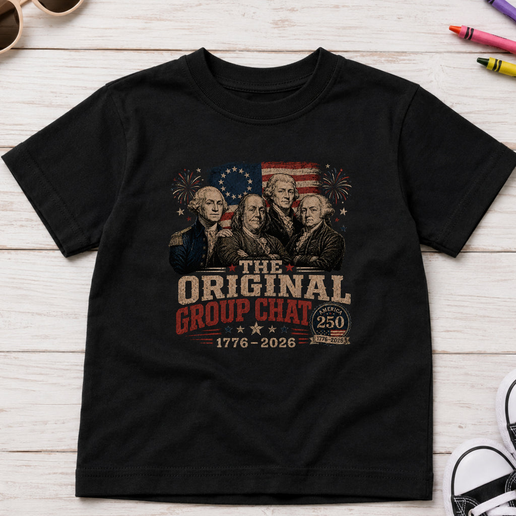 The Original Constitution Group Chat Vintage Patriotic Youth Tee, America250