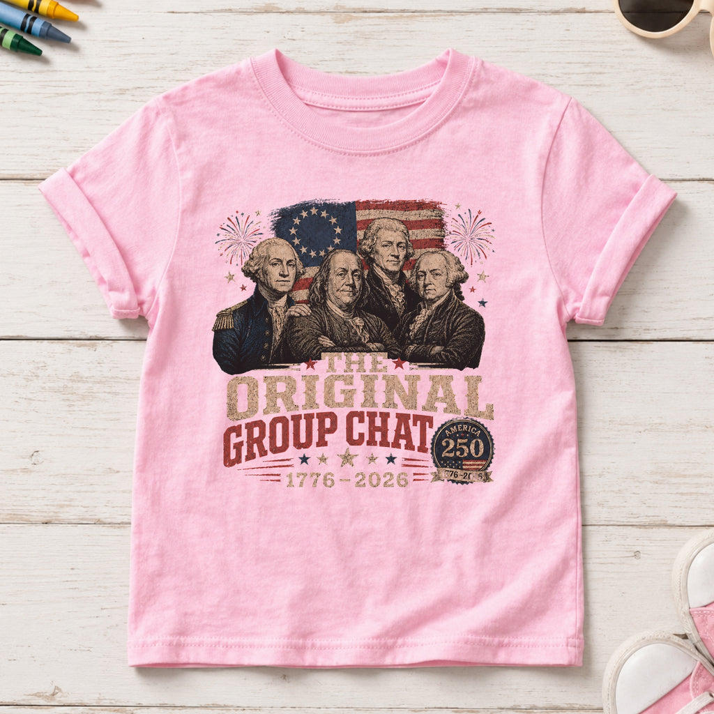 The Original Constitution Group Chat Vintage Patriotic Youth Tee, America250