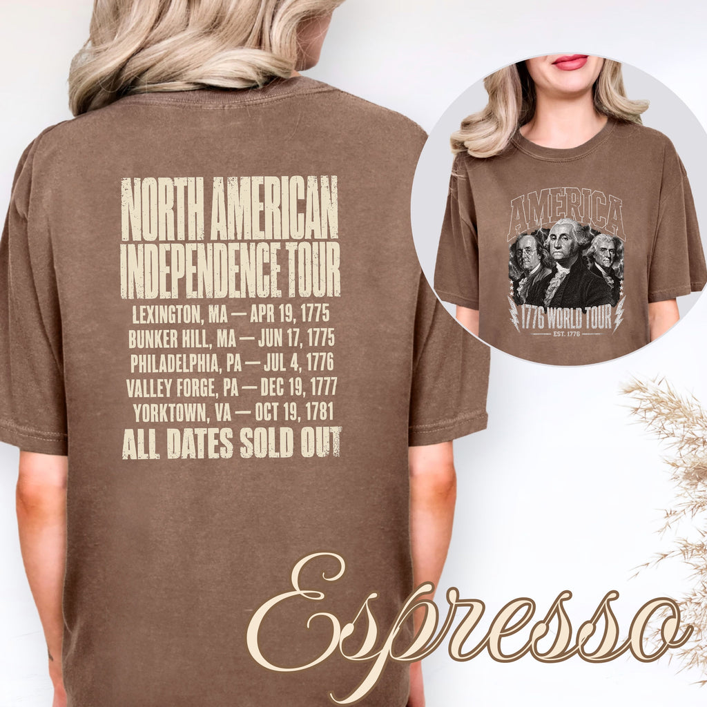America 1776 World Tour T-Shirt, America 250 Independence Tour Tee