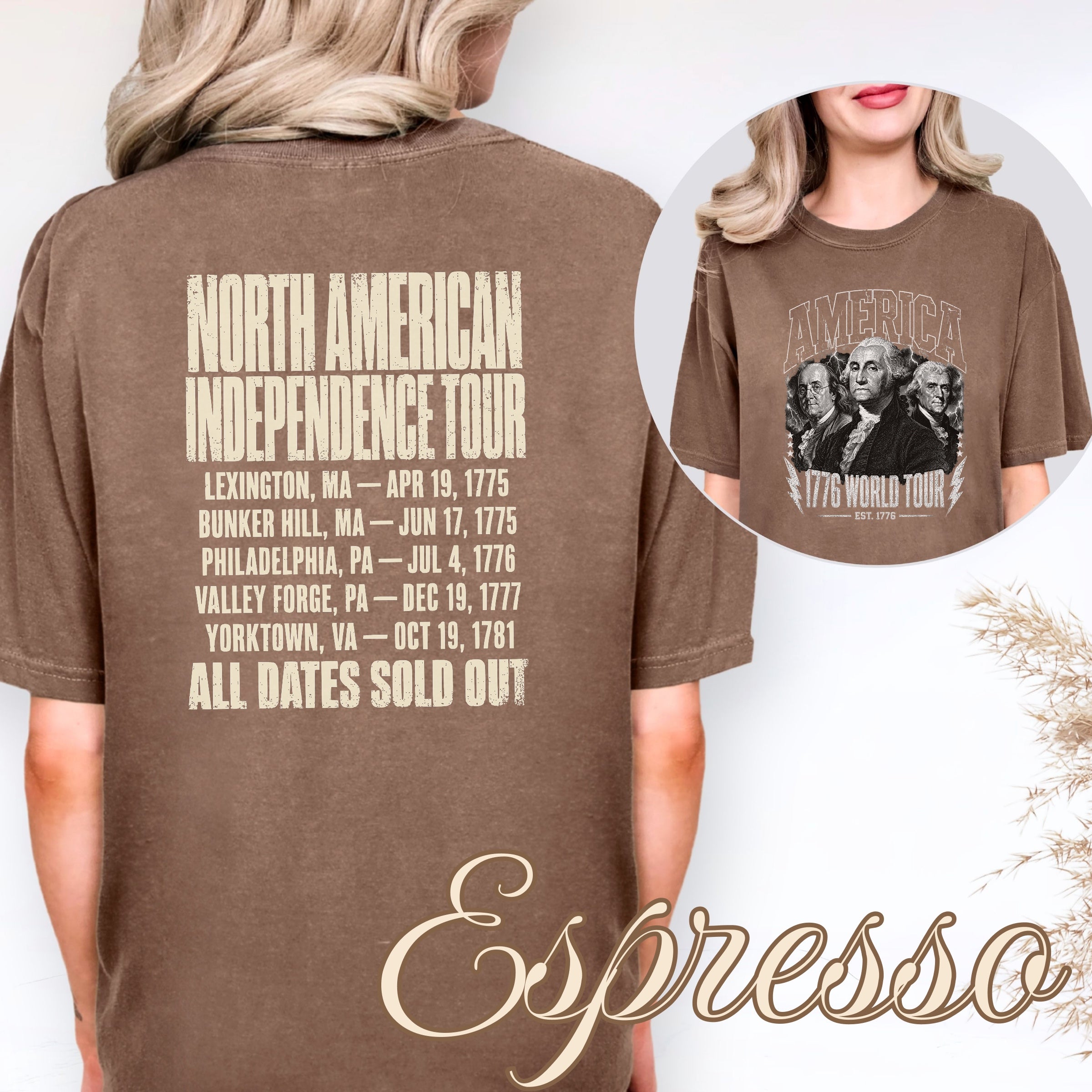 America 1776 World Tour T-Shirt, America 250 Independence Tour Tee