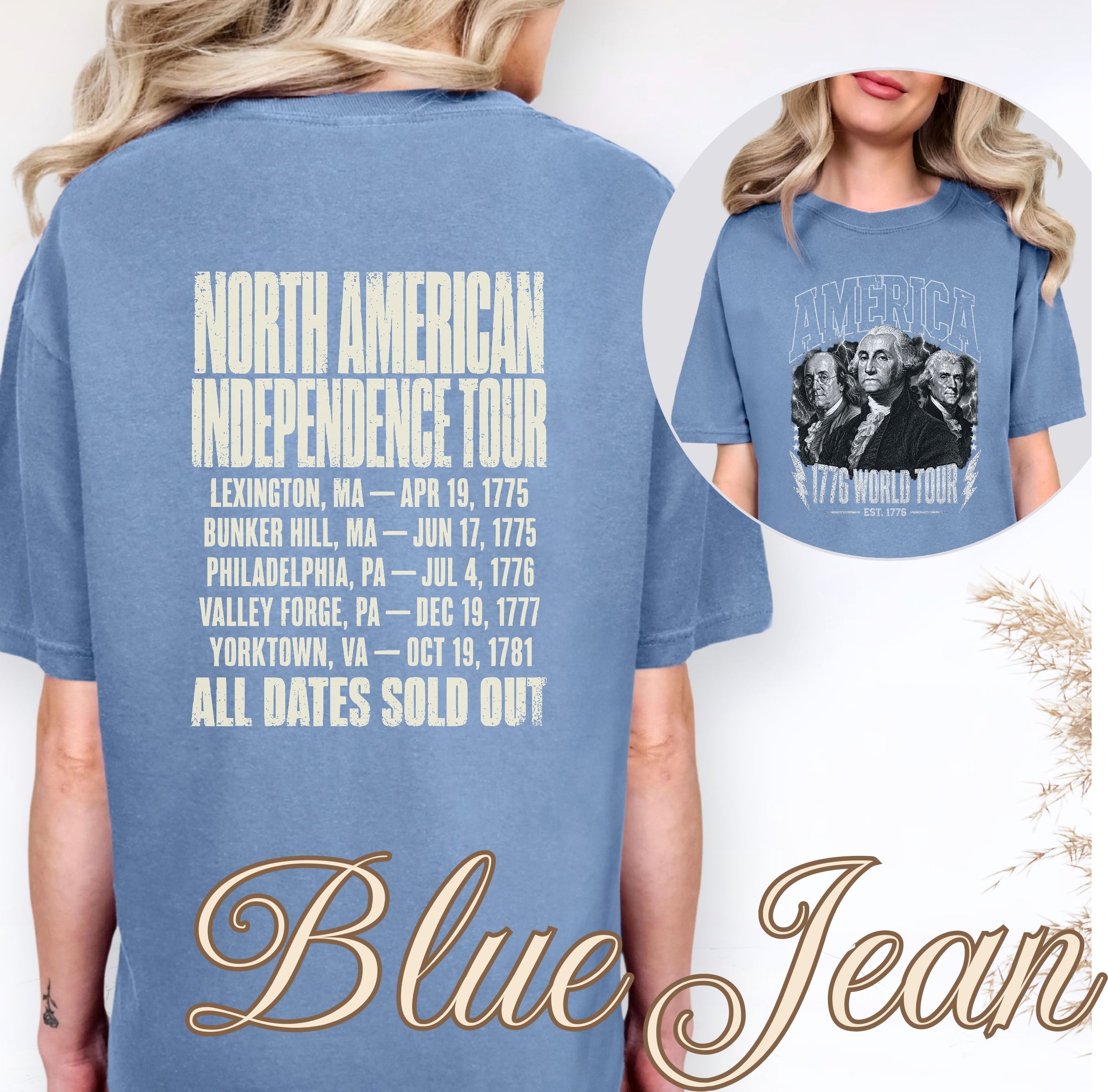 America 1776 World Tour T-Shirt, America 250 Independence Tour Tee