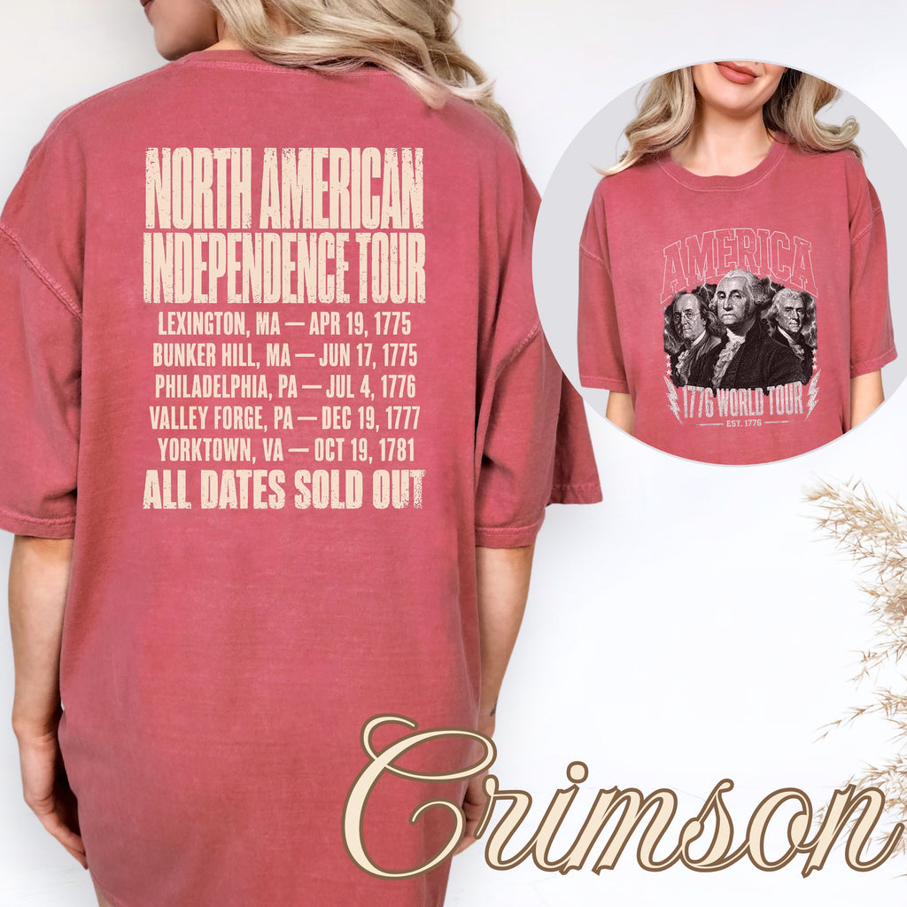 America 1776 World Tour T-Shirt, America 250 Independence Tour Tee