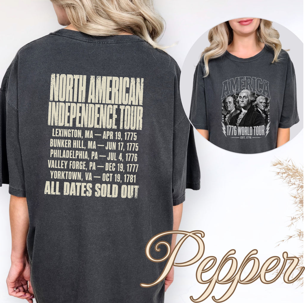 America 1776 World Tour T-Shirt, America 250 Independence Tour Tee