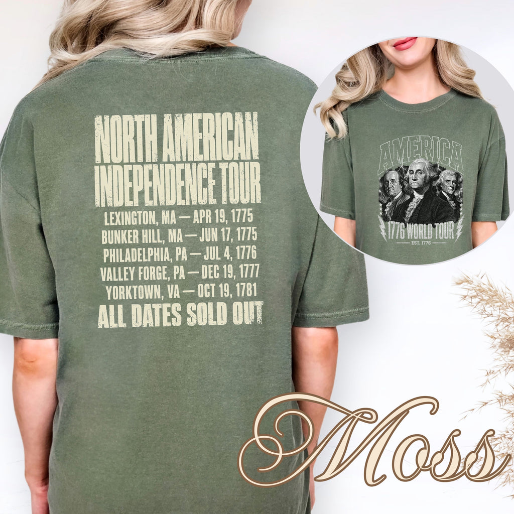 America 1776 World Tour T-Shirt, America 250 Independence Tour Tee