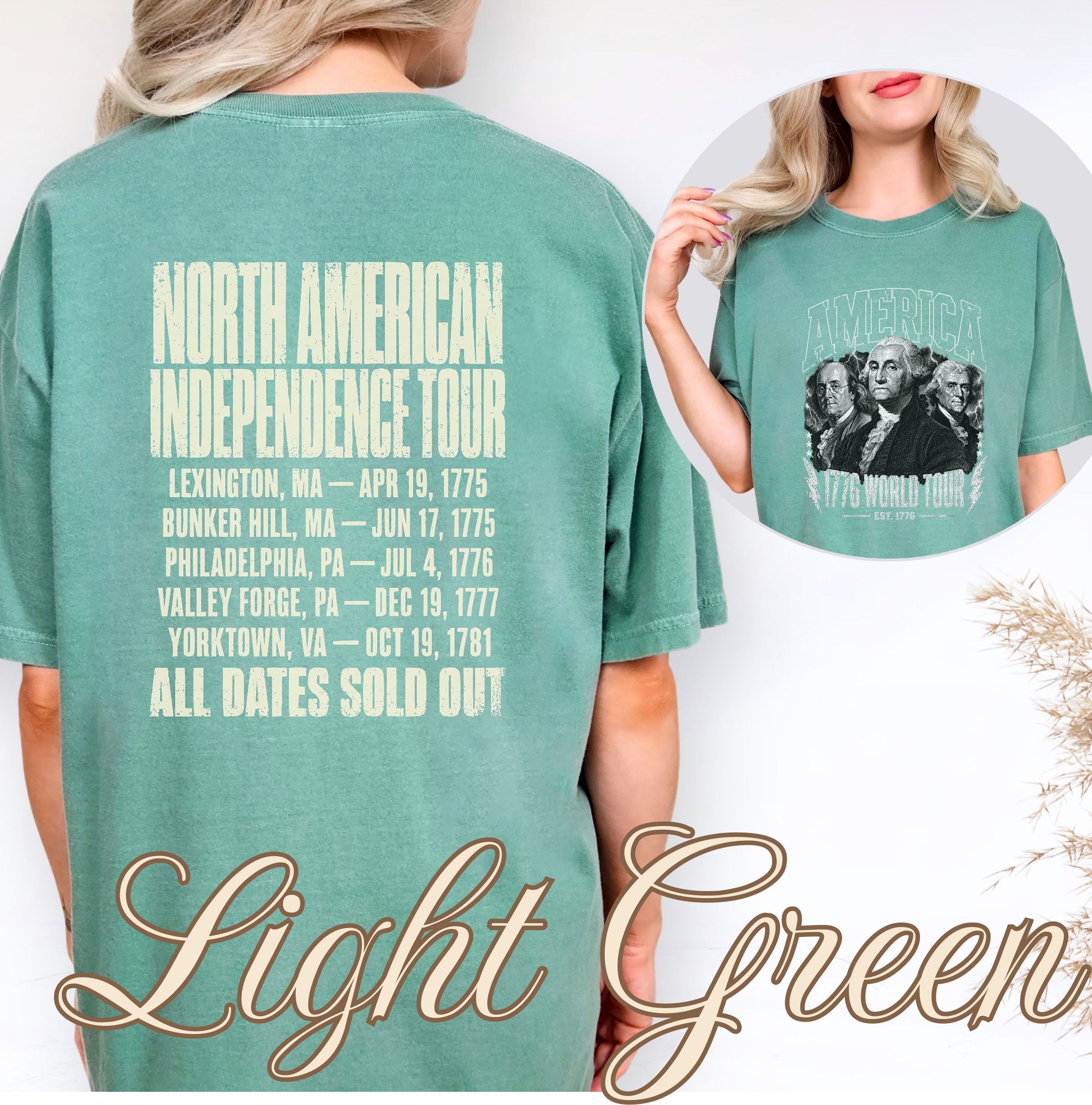 America 1776 World Tour T-Shirt, America 250 Independence Tour Tee