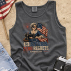 13 Stars Zero Regrets Vintage Betsy Ross Flag Tank Top