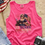 13 Stars Zero Regrets Vintage Betsy Ross Flag Tank Top