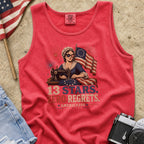 13 Stars Zero Regrets Vintage Betsy Ross Flag Tank Top