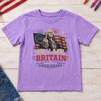 Try Me Britain Youth Tee, Patriotic America 250 Independence Day