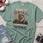 Born to Grill Forced to Work Patriotic BBQ T-Shirt — America 250