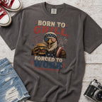 Born to Grill Forced to Work Patriotic BBQ T-Shirt — America 250
