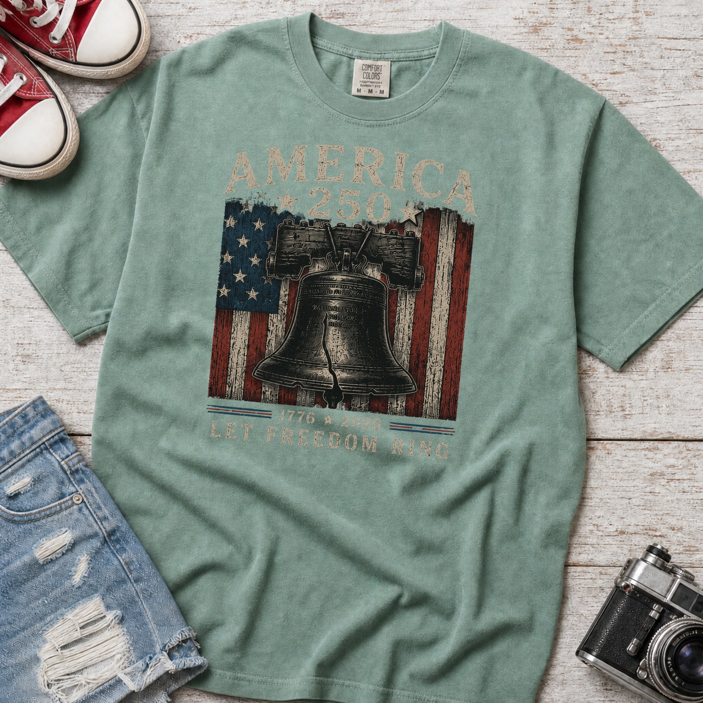 Liberty Bell "Still Cracked, Still Free" Patriotic T-Shirt, America 250