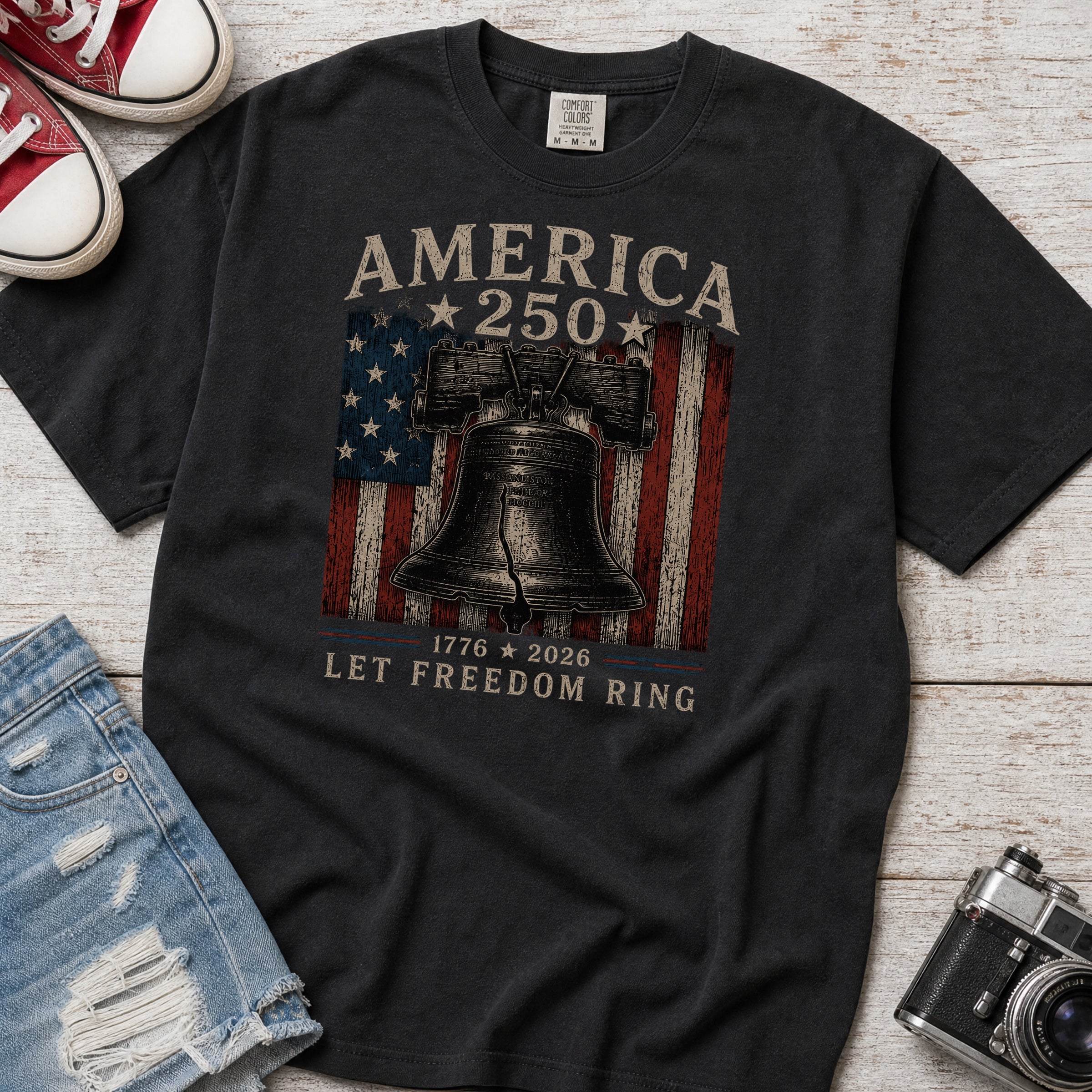 Liberty Bell "Still Cracked, Still Free" Patriotic T-Shirt, America 250