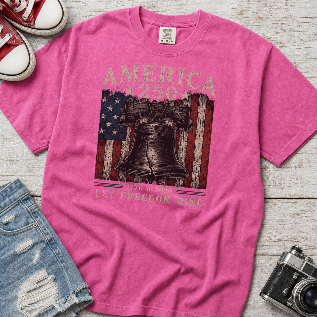 Liberty Bell "Still Cracked, Still Free" Patriotic T-Shirt, America 250