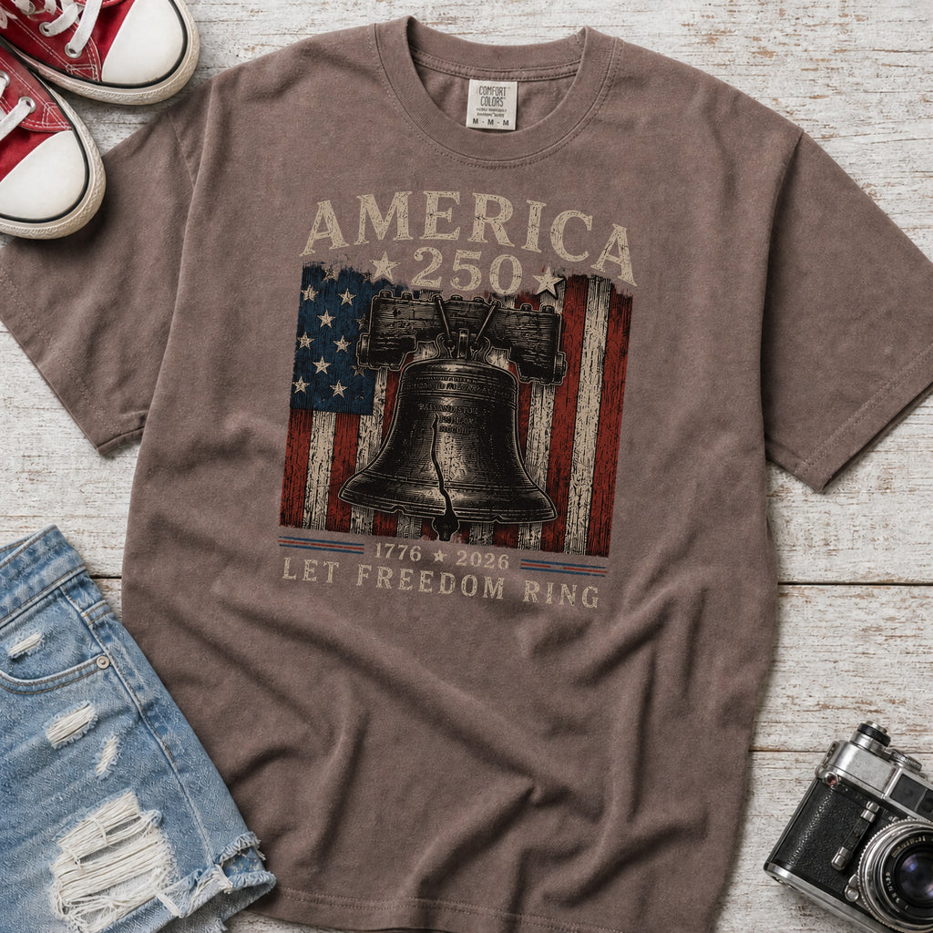 Liberty Bell "Still Cracked, Still Free" Patriotic T-Shirt, America 250