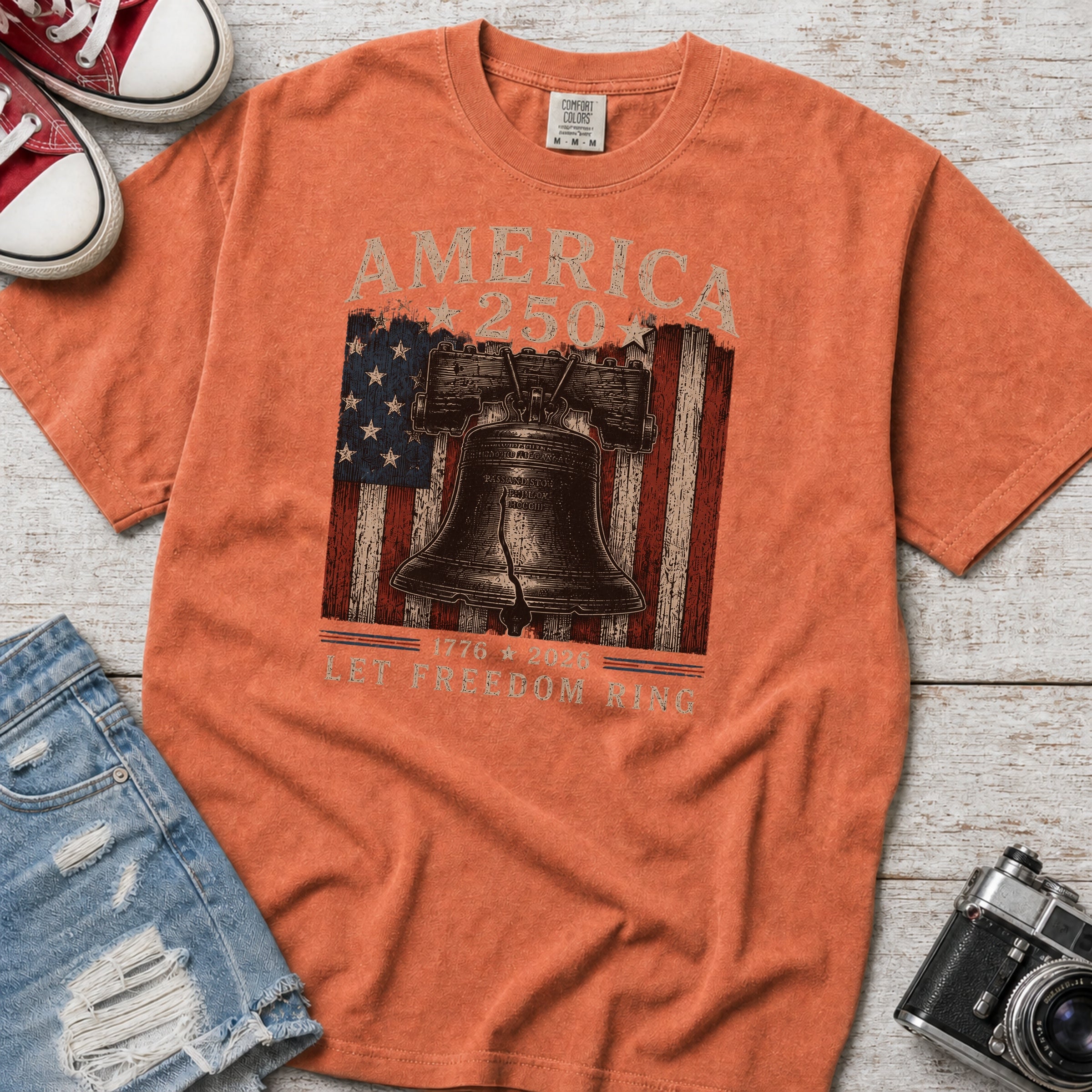 Liberty Bell "Still Cracked, Still Free" Patriotic T-Shirt, America 250